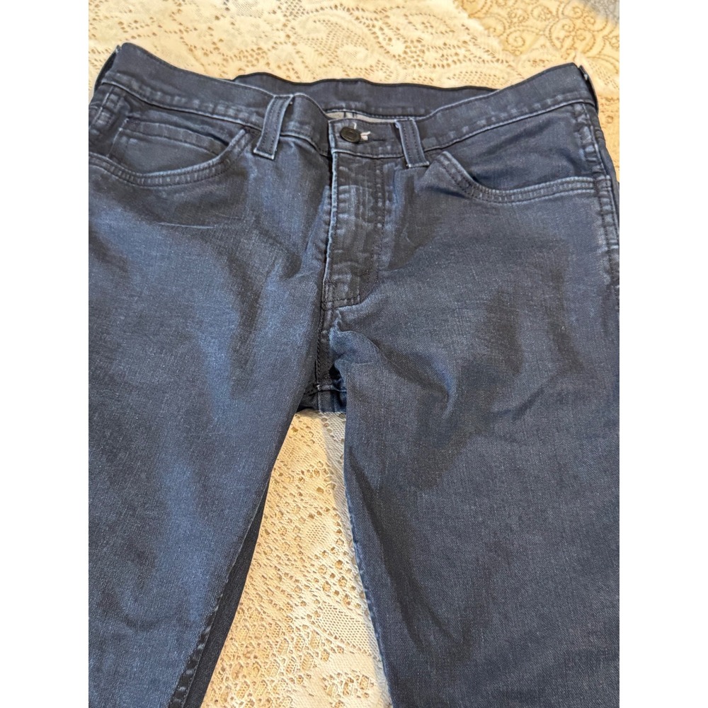 Levi Strauss & Co 511 Mens Dark Wash Jeans W32 L34 Slim Fit Button zipper Fly